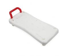 Izrielar Sedile per vasca da bagno per anziani, vasca da bagno da seduta, seduta per vasca da bagno con maniglia, seduta per vasca da bagno in plastica, sedia per bagno anziani, bianco, portata 150 kg