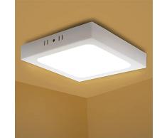Aigostar Plafoniera LED, 18W Equivalente a 162W, alta luminosità, IP20 1510LM, Lampada da Soffitto per Bagno Cucina Corridoio e Balcone, Plafoniera dritta 3000K Luce Bianca Calda, D226*H35mm