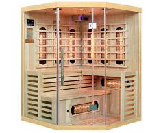 Artsauna, cabina a infrarossi Lillehammer a spettro completo e legno Hemlock, sauna a infrarossi con calore profondo per 4 persone