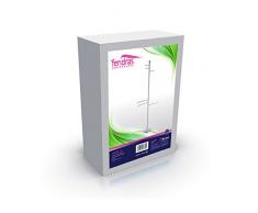 FERIDRAS 154008-B Piantana Portasciugamani, Bianco, 15x31x177 cm