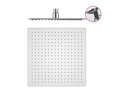 GRIFEMA, Soffione Doccia a Pioggia,Doccia Fisso Grande Quadrato, 30 x 30 cm, Acciaio, Cromo