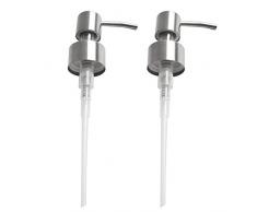 2PCS pompa dispenser di sapone in acciaio INOX,304 dispenser di sapone liquido, dispenser di sapone liquido professionale pompa pompa di ricambio di ricambio per cucina bagno piano di lavoro bottiglie