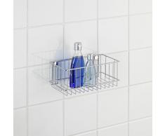Wenko 21430100 Mensola grande Classic - Befestigen ohne bohren, Acciaio, 24 x 10 x 14 cm, Cromo