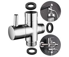 CIENCIA G1/ 2 Bathroom valvola Angolo per Ottone Massiccio a 3 Vie Braccio Doccia deviatore doccetta per i componenti doccetta universali Cromo DSF007