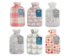 CityComfort Borsa Acqua Calda, Boule Acqua Calda Con Morbida Copertura In Pile, 2L - Selezione Casuale