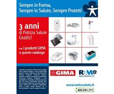 Gima - Bilancia Elettronica, Pesapersone, da Bagno, con Pedana in Vetro Temperato 6 mm, Colore Nero.