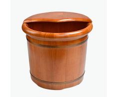 Bar Stools Pediluvio Foot Tub con Coperchio, Piede Bacino di Legno idromassaggio Benna for Il pediluvio, Massaggi, Spa, Sauna, Famiglia agopuntura Legno Point Massage Foot Tub