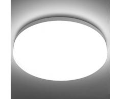 Lepro Lampada da Soffitto LED 1400lm, 15W(=100W), Plafoniera LED Impermeabile IP54, Bianco Diurno 5000K Lampada da Bagno, Luci Lampade a Soffitto Protegge Occhi per Bagno Cucina Camera da letto Sala
