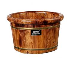WJSWJ Vasca da Bagno per pediluvi, Vasca da Bagno per Massaggio Domestico in Legno Massaggio Durevole per Piedi in Cedro Alto di Quercia Vasca per Piedi Sauna Sauna (Dimensioni: 25