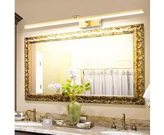 MantoLite Dimmerabile LED Lampade da Parete per Quadri, 81cm 18W Illuminazione Interni Girevole Lampade, Oro Spazzolato Bagno Luci per Pareti Specchio Lampade Lettura Applique 3000K/4500K/6000K