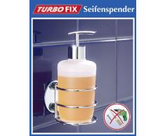 Wenko 18777100 Turbo-Loc dosasapone - fissaggio senza trapano, Acciaio, 7.5 x 16.5 x 9 cm, Cromo