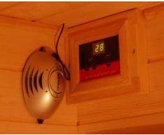 Sauna Infrarossi 150x115 in Legno Cedro Rosso 3 persone con doppio pannello di controllo con Ionizzatore