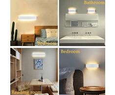 Liqoo Applique da Parete Interni LED Lampade da parete Impermeabile con Trasformatore Lampada Parete 24W Pari a 85W Luce Bianco Caldo 3000K 1182 lumen Angolo a Fascio Moderna Luce Specchio Bagno