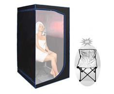 ZFF Sauna A Vapore Cabina Grande Portatile Terme Bagno Sauna Scatola con Sedia E Telecomando Lontano Infrarosso Piastra Riscaldante Dimagrante Disintossicare