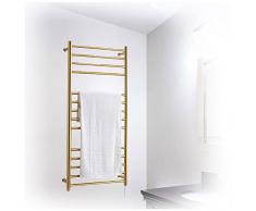 VVLXRIC Asciuga Salviette Elettrico, Riscaldamento Rapido Rotondo Scaldasciugamani Elettrico, Ip44 Grado di Impermeabilità Saldatura Continua Porta Asciugamani Riscaldato,14Bars