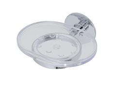 FERIDRAS Idea Portasapone, Acrilico, Cromo, 2.5x11.5x12.5 cm