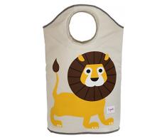 3 Sprouts 107-003-003 Laundry Hamper Portabiancheria, 56 x 48 x 28 cm, Multicolore (Leone)