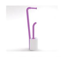 Gedy Colonnina con portarotolo e portascopino bianco/lilla Wendy 703249