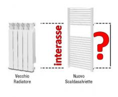 ERCOS Scaldasalviette 180x50 cm con attacchi Laterali - interasse 80