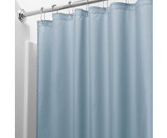 InterDesign 14634EU Tenda Doccia Anti-Muffa, Idrorepellente, Blu Ardesia, 180x180x0.25 cm