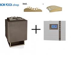 Stufa sauna Thermat 9 KW incl. ECON D1 dispositivo Sauna Finlandese EOS e 2 cunei testa bonpool