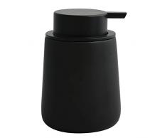 MSV Dispenser di sapone liquido Maonie in ceramica, 300 ml, nero opaco