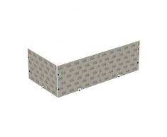 LUX ELEMENTS 1830/900 LTOPE5002 - Set di rivestimento per vasca da bagno, montaggio ad angolo, pronto da piastrellare, colore: Grigio