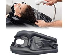 BSTCAR Lavabo Gonfiabile Nero, Lavabo Gonfiabile Mobile Lavandino Gonfiabile Lavatesta Portatile Lavandino Portatile per Parrucchiere