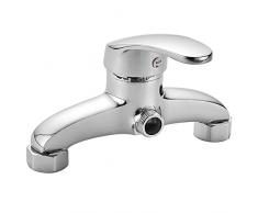 Gricol Rubinetto Doccia Miscelatore 1/2 Miscelatore Monocomando per Doccia in Ottone Rubinetto Miscelatore Bagno Per Bagno Doccia Vasca Cromo Argento