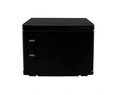 Scaldasalviette Elettrico Termostato Termoarredo Calorifero per Bagno Saloni di Bellezza Hotel 220-240V 200W Capacità 70 Asciugamani Luce Ultravioletta UV 2 Ripiani Rimovibili+2 Pinze Gratuite- Nero