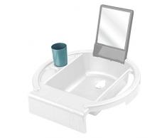 Rotho Babydesign Lavabo per bambini Kiddy Wash, Da fissare al bordo della vasca, 38,7 x 38,2 x 10 cm, Bianco, 20034 0314 01
