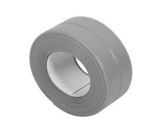 3.2M Lunghezza Striscia Tenuta, Nastro Sigillante Autoadesiva Sigillante Caulk Strip Impermeabile Anti-muffa Angolo Calafatare Striscia per la Cucina Bagno Vasca Bagno Gabinetto (Grigio 22mm x 3.2m)