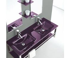 Wikao Lavabo in Vetro Prugna Jazz Bagno lavabo Vetro