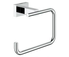 Grohe Porta Rotolo Essentials Cube New, Grigio (Cromo) 40507001