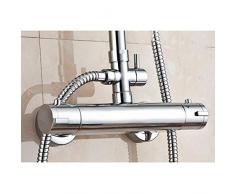Moderno rotondo bagno rubinetto miscelatore termostatico per doccia da parete in ottone 3/4 "uscita superiore