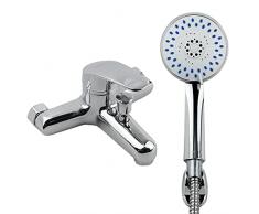 Rubinetto vasca da bagno miscelatore vasca da bagno MOKEKA rubinetto doccia da muro (Rubinetto + Doccetta)