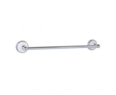 Axentia barra porta asciugamani Capri, decorativo accessorio bagno portasciugamani, montaggio a parete, cromato, asta, Acciaio INOX, argento, 52.5 x 8 x 8 cm