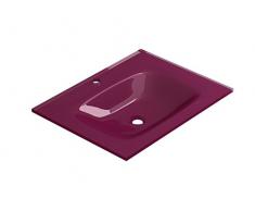 coycama vetro – Lavabo per Bagno, Vetro Temprato, 60 cm colore: melanzana