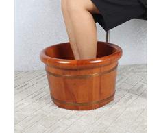 Prodotti per pediluvio Vasca for pediluvio in Legno, Botti Bacino for Pedicure Rovere 24cm Lavabo for Uso Domestico Sauna Vasca for pediluvio/Vasca for la Cura dei Piedi