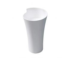 Mai & Mai® Lavandino a Colonna 53X53X88cm, Lavandino su Piedistallo per Bagni Colossum30 da Minerale Fuso, Bianco