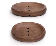 MSUIINT - Portasapone in legno di noce, per bagno, realizzato a mano, in legno naturale, portasapone, portasapone, portasapone, portasapone, portasapone, portasapone per lavello