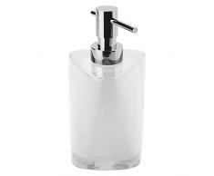 GEDY Twist Dosasapone bagno bianco 250 ml, Misure: 17,5X8,5X8,5 CM, Dispenser sapone bagno realizzato in resina resistente di alta qualità, Design Babled&Co, Fatto a mano, 2 anni di garanzia