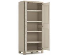 Keter Gulliver Alto Xl - Armadio Impermeabile, Beige (Sabbia), 80 x 44 x 182 cm