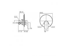 Ceramica Dolomite A6726AA Base Miscelatore incasso doccia, cromato