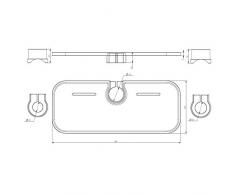 IDRO BRIC BLICOL0101ME Mensola per Colonna Doccia in ABS con Adattatore, Grigio