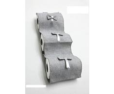 Corredocasa Portarotolo Porta rotoli Carta Igienica Bagno Multitasca da Appendere (Grigio)