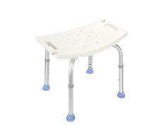 Ikodm - Sgabello da doccia, sedile da bagno, altezza regolabile, supporto per la doccia, robusto e antiscivolo, per anziani e donne in gravidanza e disabili, portata massima 140 kg