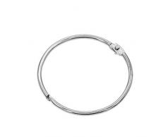 Coideal metallo circolare della tenda della doccia anello, 20 Pack argento 2 pollici diametro drappo anello anelli per bagno, chiusura mobile adatto per palo fisso (50 mm)