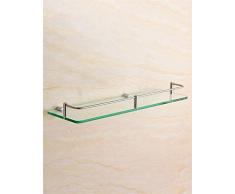 FJTXC Lavandino in Vetro per Bagno in Acciaio Inox,30 Centimetri