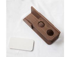 Cfty Porta Spazzolini Black Walnut in Legno massello con punzonatura Ricaricabile Ricaricabile Elettrico portaspazzolino Elettrico Accessori for Il Bagno Spazzolino da Denti stoccaggio 1pc